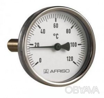 Afriso ВiTh Ø100 0-120°C термометр биметаллический аксиальныйБиметаллические тер. . фото 1