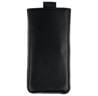 Кожаный чехол-карман Valenta черного цвета для телефона Samsung Galaxy S10 Plus.. . фото 3