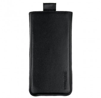 Кожаный чехол-карман Valenta черного цвета для телефона Samsung Galaxy S10 Plus.. . фото 2