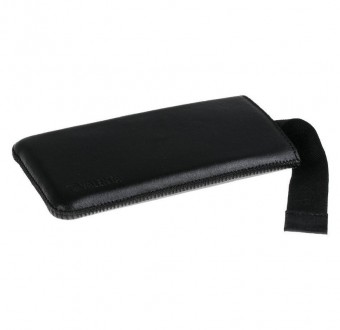 Кожаный чехол-карман Valenta черного цвета для телефона Samsung Galaxy S10 Plus.. . фото 4