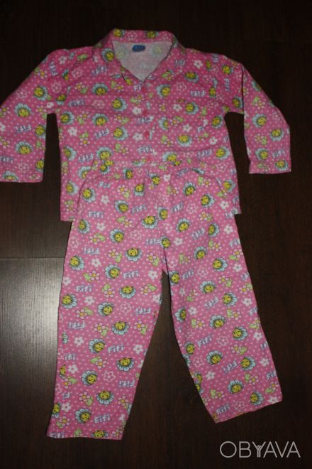 Байковая пижама для девочки на 3- 4 года
100% котон, байка тонкая.

Кофта
дл. . фото 1