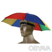 Цвет : камуфляжный и радуга
Портативный зонтик шляпа от солнца ( 55 см) , отдых. . фото 5