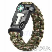 Survival Paracord Bracelet браслет для выживания 5 в 1
3 цвета :чёрный,зелёный,. . фото 2
