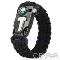 Survival Paracord Bracelet браслет для выживания 5 в 1
3 цвета :чёрный,зелёный,. . фото 3