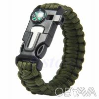 Survival Paracord Bracelet браслет для выживания 5 в 1
3 цвета :чёрный,зелёный,. . фото 4