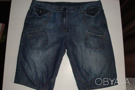 Продам джинсовые шорты б/у в отличном состоянии.
Посадка низкая, пояс 94 см, бё. . фото 1
