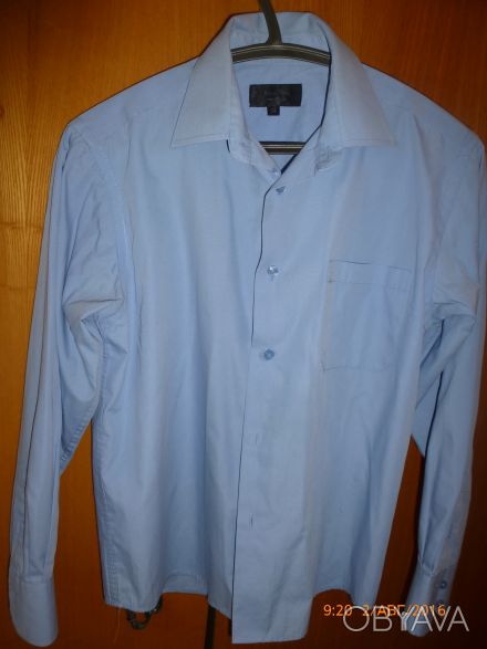 Продам: 1) рубашку подростковую, размер 146, насыщенного голубого цвета с длинны. . фото 1