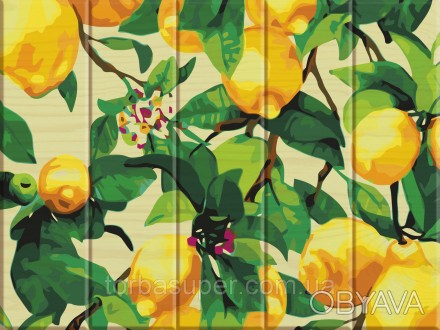 Картина по номерам на дереве "Лимонное дерево" (размер 30*40см) станет прекрасны. . фото 1