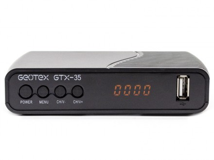 Geotex GTX-35 - новый DVB-T2 ресивер поддерживает подключение к сети интернет че. . фото 3