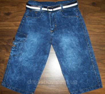 Бриджи удлиненные джинсовые "варёнки" для мальчиков. Модель от турецкого произво. . фото 2