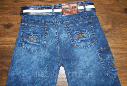 Бриджи удлиненные джинсовые "варёнки" для мальчиков. Модель от турецкого произво. . фото 4