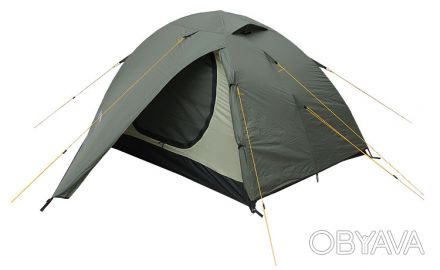 Легкая двухместная классическая палатка трехсезонного использования с тамбуром и. . фото 1