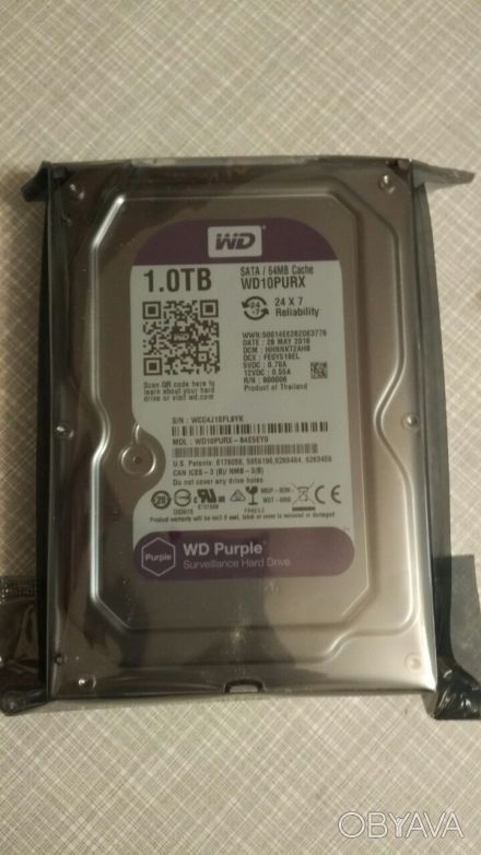 Описание 

Жесткий диск Western Digital Purple 1TB 64MB WD10PURX 3.5 SATA III
. . фото 1