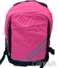 Городской рюкзак адисас розового цвета. Качественный рюкзак для девушки на кажды. . фото 2