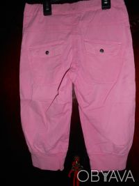 1) розовые бриджы ,стрейчевые,с карманами,низ штанины на манжете,на 6 лет,TRUSSA. . фото 3
