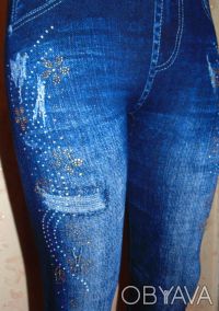Лосины под джинс со стразами , качество отличное, плотные.

Материал: 80% хлоп. . фото 9