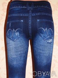 Лосины под джинс со стразами , качество отличное, плотные.

Материал: 80% хлоп. . фото 8