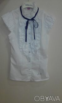 Блуза школьная белоснежная в идеальном состоянии. На рост 140-155. . фото 2