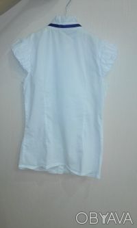 Блуза школьная белоснежная в идеальном состоянии. На рост 140-155. . фото 3