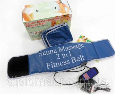 Пояс для похудения сауна-белт 2 в1, Sauna Massage 2 in 1 Fitness Belt
Sauna Mass. . фото 1