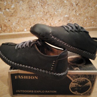 Це прошиті Men British Soft Manual Casual Oxford Shoes "Meniko" відображає ретро. . фото 12
