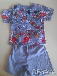 Комплект на мальчика 1,5-2 года, футболка и шортики, от украинского производител. . фото 3