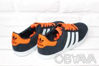 Мужские кроссовки Adidas Gazelle (Dark Blue & Orange)
Кроссовки мужские замшевы. . фото 3