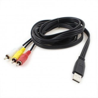 Разъем 1: USB 2.0 
Разъем 2: 3 RCA (штекер)
Длина кабеля: 1,5 м
Назначение: аксе. . фото 2