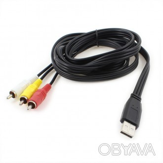 Разъем 1: USB 2.0 
Разъем 2: 3 RCA (штекер)
Длина кабеля: 1,5 м
Назначение: аксе. . фото 1