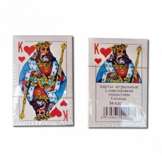 Карты игральные Король 54шт/колода. Игра́льные ка́рты — прямоугольные листы из к. . фото 2