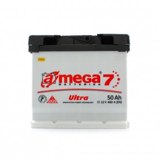 Аккумулятор A-Mega (6 СТ-50-АЗ 480 А "+" слева ) Ultra M7
Емкость : 50. . фото 2