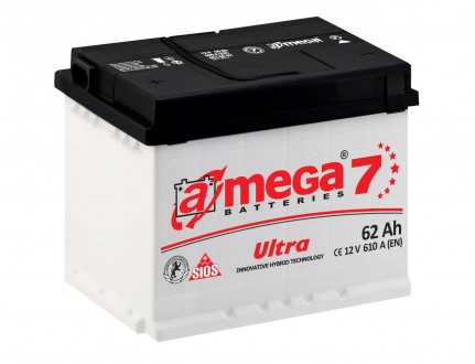 Аккумулятор A-Mega (6 СТ-62- АЗ 610 А "+" слева ) Ultra M7
Емкость : 6. . фото 3