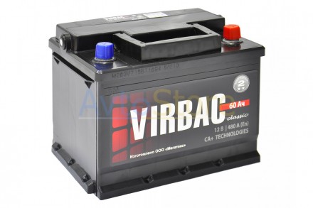 Аккумулятор Virbac Classic, Dilen 60 (6СТ-60-Аз 480 А, "+" справа) M3
. . фото 7