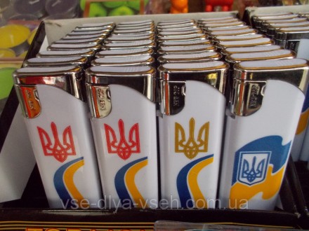 Зажигалка флаг Украины с гербом. . фото 2