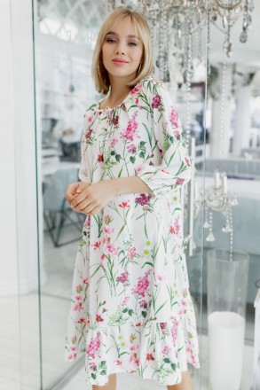 Очень красивое лёгкое весеннее Платье Женское "Патриция" Цена 650 грн Размер 42-. . фото 7