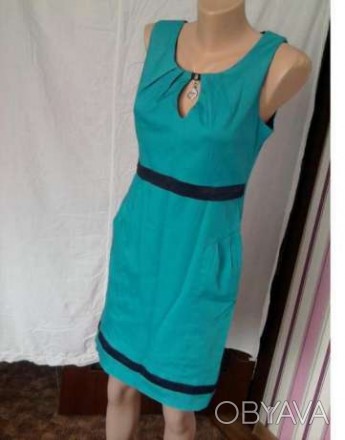 Продам очень красивое голубое летнее платье, с карманами, в идеальном состоянии.. . фото 1