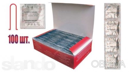 Презервативы VIVA (Вива) для УЗИ №100. Торговая упаковка (1 блок) содержит 100 п. . фото 1