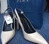 Туфли Zara на шпильке10,5см,
лаковые кожа внутри и снаружи ,
 Пятка открыта и . . фото 8