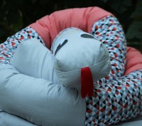 Подушка-ограничитель для ребенка, удав Гоша, одновременно станет игрушкой для ва. . фото 3