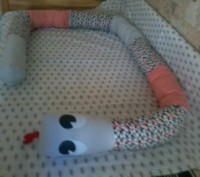 Подушка-ограничитель для ребенка, удав Гоша, одновременно станет игрушкой для ва. . фото 6