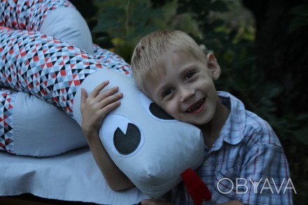 Подушка-ограничитель для ребенка, удав Гоша, одновременно станет игрушкой для ва. . фото 1