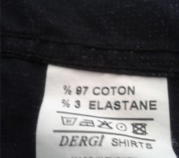 Стильная мужская рубашка DERGI NEW WEAR,размер-M,легчайшее Б/У.Cостав-97%-хлопок. . фото 5