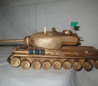 Танк из дерева, сувенирный, хороший подарок для друга "танкиста", ручная работа,. . фото 3