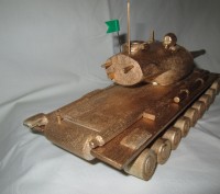 Танк из дерева, сувенирный, хороший подарок для друга "танкиста", ручная работа,. . фото 4
