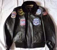 кожаная куртка военного летчика США.темно-коричневого цвета с натуральным меховы. . фото 2
