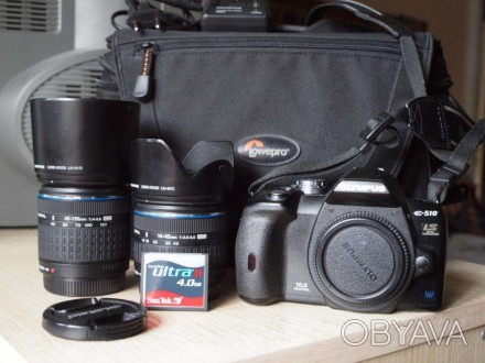 Продам б\у цифровую зеркальную фотокамеру Olympus E-510 kit, также 2 объектива 1. . фото 1