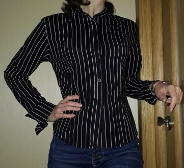 Классическая блуза в полоску Climan collection.
На ОГ 82 чуток маловата, размер. . фото 3