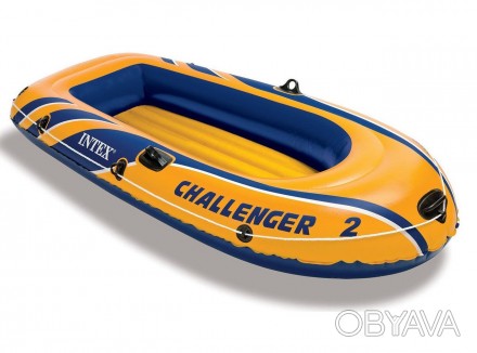 Характеристика:	Производитель: Intex.	Тип: лодка.	Цвет: желтый.	Серия: Challenge. . фото 1