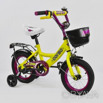 Описание:	Детский двухколесный велосипед Corso 12” предназначен для юных велосип. . фото 1