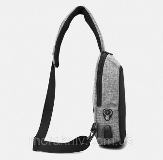 Однолямочный рюкзак, бананка антивор Bobby mini + USB порт и выход для наушников. . фото 5